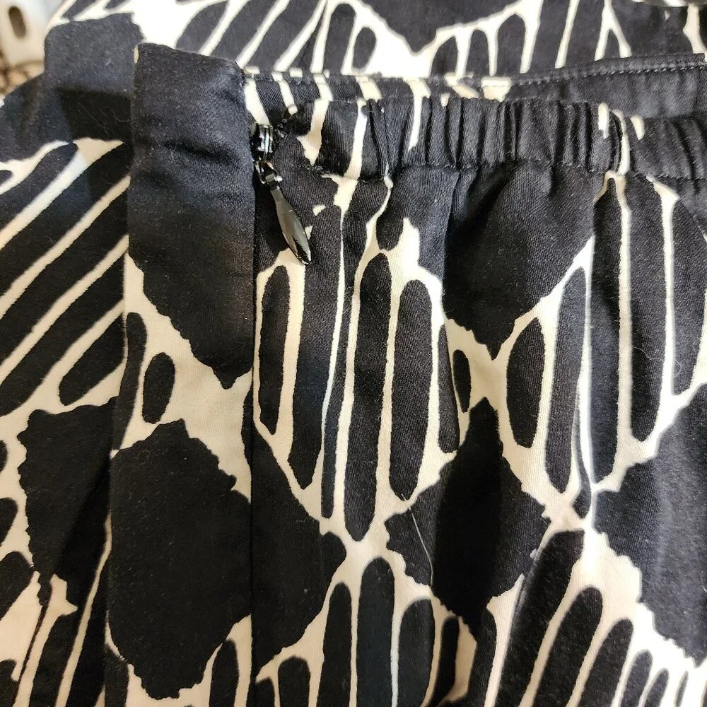 Talbots Women's Skirt Sz 16W A Line Geometric Side Zipper Pleated Career Classic - Picture 7 of 14